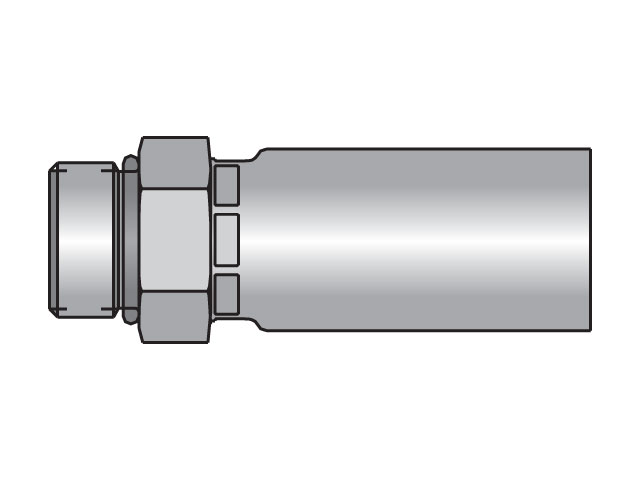 Parkrimp Permanent Male SAE Straight Thread with O-Ring - Rigid - Straight 56 Series 10565