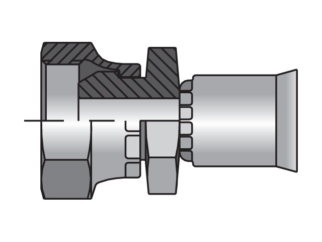 Parkrimp Permanent Female NPSM Pipe - Swivel - Straight (60° Cone) 91N Series 10791N