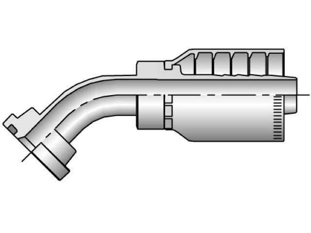 Parkrimp Permanent SAE Code 61 Flange Head-45° Elbow 78 Series 11778