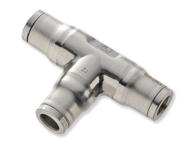 Metric Union Tee - Push-to-Connect Fitting Legris LF3800 Series 3804 - Metric