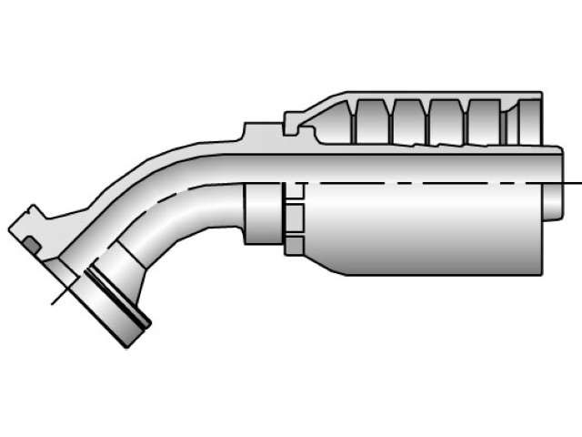 Parkrimp Permanent SAE Code 62 Flange Head - 45° Elbow 79 Series 16F79