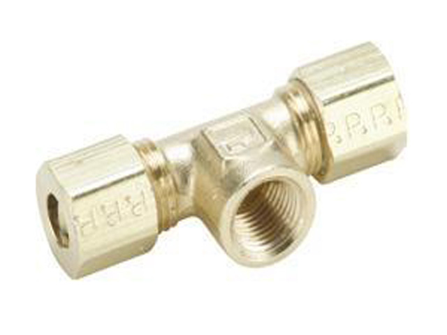 Inch Female Branch Tee - Brass Fittings and Adapters Compression Fitting 177C