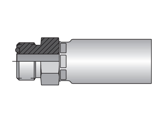 Parkrimp Permanent Male Seal-Lok - Rigid - Straight (with O-Ring) 56 Series 1J056