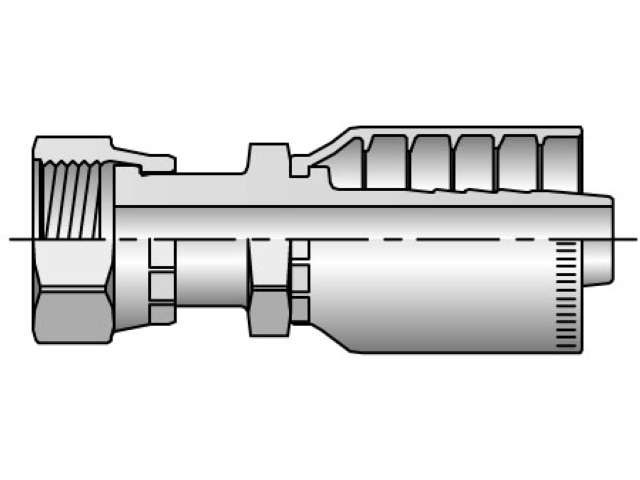 Parkrimp Permanent Female Seal-Lok - Swivel - Straight - Long 78 Series 1JS78