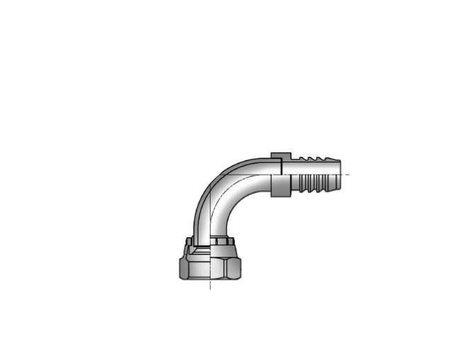 Reuseable Nipple Female JIC 37° - Swivel - 90° Elbow - Short Drop 88 Series 3988