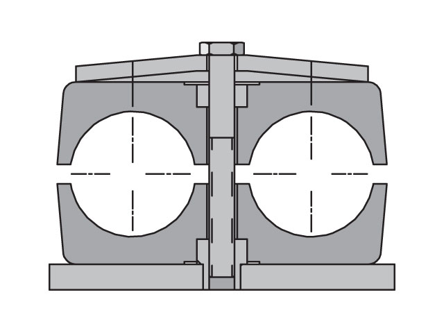 Inch Standard Twin Series 100R2 Hose Clamp Halves