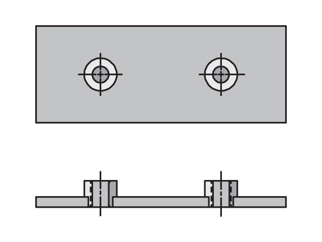 Match weld plate elongated to clamp halves group number for proper selection Inch Standard Series WPE Weld Plate Elongated