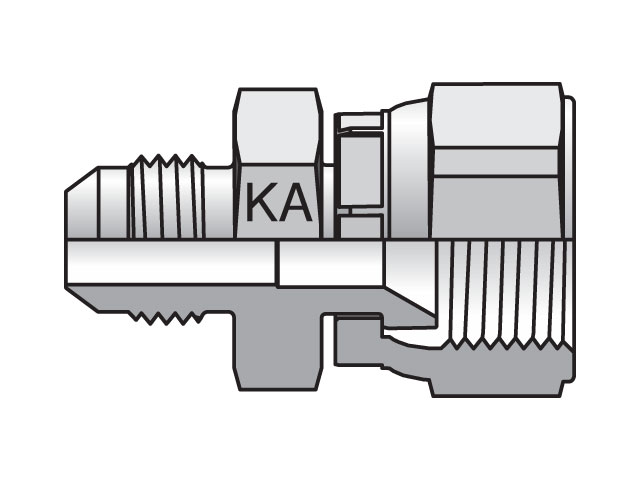 Komatsu® 37° Flare to Komatsu Style 30° Flare XHMKA6