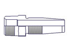 0130-6-4 Field Attachable Nipple Male NPTF Pipe - Rigid - Straight 0130-6-4 30 Series 0130