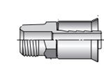 Parkrimp Permanent Male NPTF Pipe - Rigid - Straight 25 Series 10125