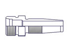 1120-6-6 Field Attachable Nipple Male Ferulok Flareless-Rigid-Straight (24° Cone with Nut and Ferrule) 1120-6-6 20 Series 1120
