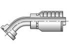 11778-12-12 Parkrimp Permanent SAE Code 61 Flange Head-45° Elbow 11778-12-12 78 Series 11778