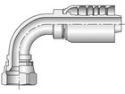 Parkrimp Permanent Female JIC 37° - Swivel - 90° Elbow - Short Drop 77 Series 13977