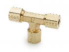 164C-6 Inch Union Tee - Brass Fittings and Adapters 164C-6 Compression Fitting 164C