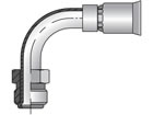 16991N-4-4 Parkrimp Permanent Male Inverted SAE 45° - Swivel - 90° Elbow 16991N-4-4 91N Series 16991N