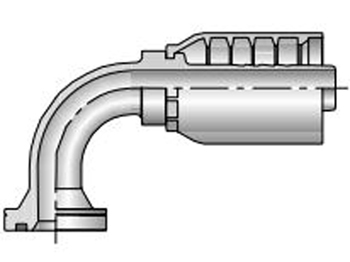 16N79-16-16 Parkrimp Permanent SAE Code 62 Flange Head - 90° Elbow 16N79-16-16 79 Series 16N79