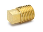 211P-8 Inch Square Head Plug - Brass Fittings and Adapters 211P-8 Pipe Fitting 211P