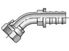 33782-6-6 Push-Lok Barbed Female JIC 37° - Swivel - 45° Elbow - Short Drop 33782-6-6 82 Series 33782