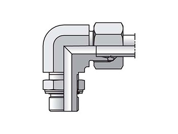 WEE18LMCF EO/EO-2 90° Elbow, Adjustable - 24° Flareless / Metric ORR WEE18LMCF EO/EO-2 90° Elbow, Adjustable - WEE-M