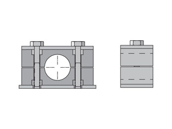 Set of two heavy series clamp halves for pipe Inch Heavy Series Pipe Clamp Halves