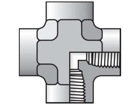 1 KMMOO-S Pipe & Port Cross KMMOO