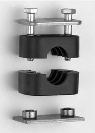 WPT3254 Kit consiting of clamp halves, cover plate, bolts and weld plate WPT3254 ParKlamp Inch WPT Weld Plate Kit – Twin Series
